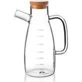 Ls 650 ml Bambu Kapaklı Cam Yağdanlık ROYALEKS-70086