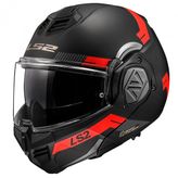 LS2 Advant Bend Çene Açılır Siyah Kırmızı Motosiklet Kaskı