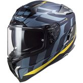 LS2 Challanger C Flames Full Face Mavi Motosiklet Kaskı