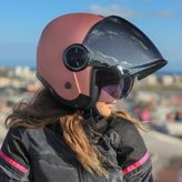 Ls2 Classy Mat Gold Pembe Kask Gri Cam
