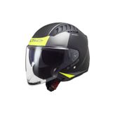 LS2 Copter 2 Urbane Mat Siyah-Neon Sarı Açık Motor Kaskı