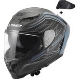Ls2 Dragon Karbon Subic Kapalı Kask - XL - Mat Mavi