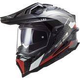 Ls2 Explorer C Karbon Frontıer Tıtanıum Kırmızı Kapalı Kask - 2XL