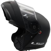 LS2 Mat Siyah Strobe 2 Çeneden Açılır Motosiklet Kask Hipoalerjenik İç Pedler ve Gelişmiş Havalandırma