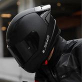 Ls2 Rapid 2 Mat Siyah Full Face Motosiklet Kaskı Polikarbonat Malzeme ile Nefes Alan Özellik - 3XL