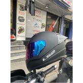 LS2 Rapıd 2 Mat Siyah Kask Gökkuşağı Vizör Spoiler M Beden Özellikli Motorsiklet Aksesuarı