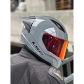 Ls2 Rapid 2 Race Nardo Gri Kask (Kırmızı+Şeffaf Vizör + Spoiler) - 2XL