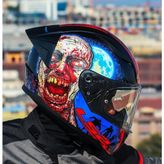 Ls2 Rapıd 2 Race Zombıe Kapalı Motosiklet Kaskı Şeffaf Camlı - XS