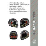 Ls2 Rapid 2 Spox Gri-Kırmızı Motosiklet Kaskı – Full Face, Güvenli & Konforlu Tasarım - 2XL - Gri - Kırmızı