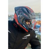 LS2 Rapıd 2 Xtreet Mat Siyah-Kırmızı Kask+Spoıler XS Beden ile Uyumlu Yüksek Koruma Sağlayan Aksesuar