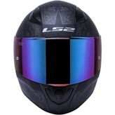 Ls2 Rapid Crypt Full Face Motosiklet Kaskı - Şeffaf + Koyu Mavi Vizörlü - Mat Siyah