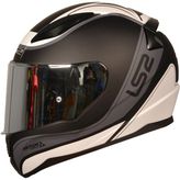 LS2 Rapid Deeper Mat Siyah-Beyaz Motosiklet Kaskı