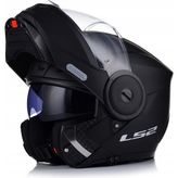 Ls2 Scope 2 Mat Siyah Çene Açılır Motosiklet Kaskı 2XL HPTT Dış Kabuk ve Yüksek Nefes Alabilirlik