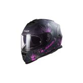 LS2 Storm 2 Burst Full Face Mor Siyah Motosiklet Kaskı