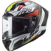 LS2 Thunder Chase Full Face Beyaz Kırmızı Motosiklet Kaskı