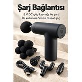 Lsk El Tipi Masaj Tabancası Top Başlıklı Siyah Gövde