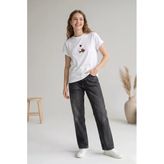 Luce Siyah Boru Paça Jean Pantolon