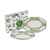 Lucky Art Blossom Bone 2'li Oval Tabak Seti