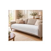 lüf Kapitone Dokulu Koltuk Örtüsü 100x230 cm – Ekru, Şık ve Modern Tasarım