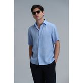 Lufian Bert Erkek Basic Gömlek Comfort Fit - XS - Mavi