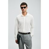 Lufian Carl Erkek Basic Gömlek Regular Fit - Beyaz - 3XL