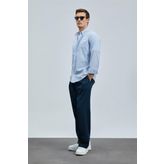 Lufian Charles Erkek Basic Gömlek Regular Fit Mavi 111010638