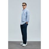Lufian Charles Erkek Basic Gömlek Regular Fit Mavi - XS