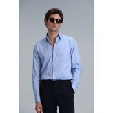 Lufian Danıel Erkek Basic Gömlek Regular Fit Mavi - 2XL