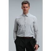 LUFIAN Danıel Erkek Basic Gömlek Slim Fit Gri