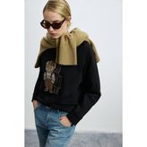 Lufian Dıamond Kadın Örme Sweatshırt - Siyah - XL