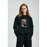 Lufian Dıamond Kadın Örme Sweatshırt - Siyah - XS