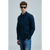 Lufian Ellery Erkek Basic Gömlek Regular Fit Lacivert - 2XL