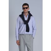 Lufian Frederik Erkek Basic Gömlek Slim Fit Açık Mavi