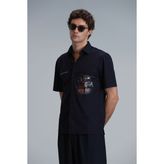 Lufian Look Erkek Basic Gömlek Regular Fit Lacivert - XS