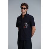 Lufian Look Erkek Basic Gömlek Regular Fit Lacivert