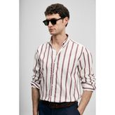 Lufian Rıng Erkek Basic Gömlek Regular Fit Bordo - XL