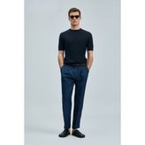 Lufian Spear Erkek Pamuklu Kazak Koyu Lacivert - 4XL