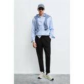 Lufian Zen Erkek Basic Gömlek Regular Fit Açık Mavi - 3XL