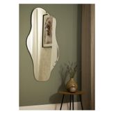 Lüks Asimetrik Ayna/Bizoteli Asimetrik Ayna/Ayna Dekoru/Salon Aynası Düz 55 x 110