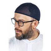 Lüks Çelik Örme Namaz Takkesi Lacivert 1 Adet