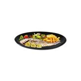 Lumınarc Diwali Siyah Oval Servis Tabak 33 cm