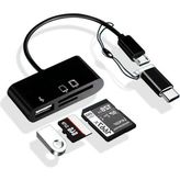 Lunatic 5652 Type-c Micro Usb 3in1 Sd Micrsd Kart Okuyucu Otg Çevirici Kablosu