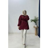 lurex moda Bağlamalı Balon Kol Gömlek