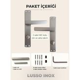Lusso İnox Aynalı Kapı Kolu Lüks WC Kapı Kolu