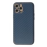 Lutesya İphone 12 Pro Kılıf Coco Karbon Silikon - Mavi