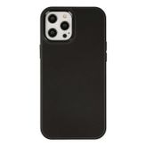 Lutesya iPhone 12 Pro Max Kılıf Asya Deri Silikon - Siyah