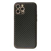 Lutesya İphone 12 Pro Max Kılıf Coco Karbon Silikon - Siyah