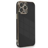 Lutesya iPhone 15 Pro Kılıf Volet Silikon - Siyah