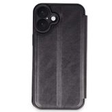 Lutesya iPhone 16 Kılıf Flip Cover - Siyah