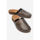 LuviShoes MONTERA Siyah Taşlı Kadın Terlik